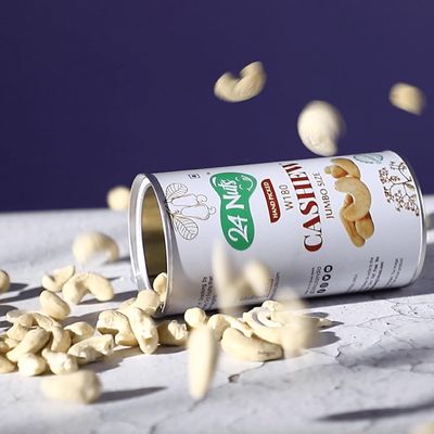 24 NUTS W180 Jumbo: Size, Fresh & Crunchy | Ideal for Snacking & Cooking Cashews (180g)