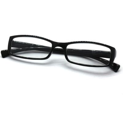 +2.00 Classic Rectangle Reading Glasses Frame, Slim Design