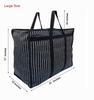 Carry Bag Jute Jhola Bag Big Heavy Duty Storage Shopper Bag Handles For Kitchen Essential,Grocery, Shopping, Fruits And Vegetable With Covers Zip Pack Of 1 LARGE BAG view 2