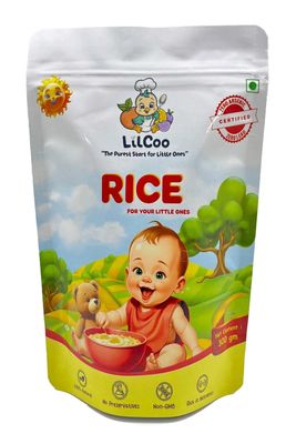 LilCoo Rice 300gm| Certified Arsenic Free| Healthy weight gain for Picky eaters| Boosts immunity| 13 nutrients rich| Non-GMO| Aromatic & flavorful| Purest solid start for your lil one
