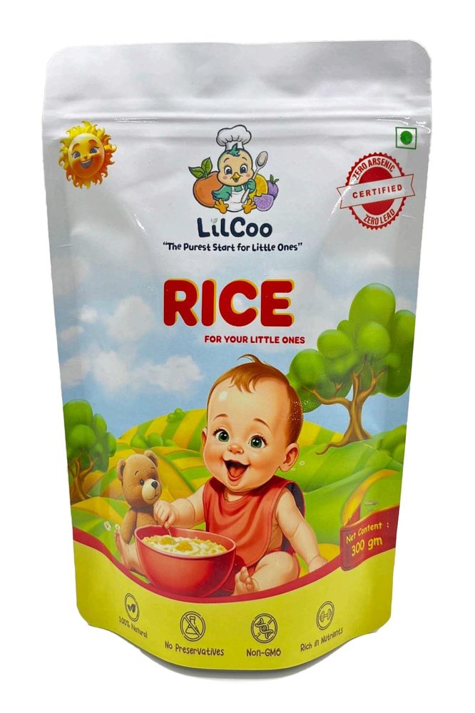 LilCoo Rice 300gm| Certified Arsenic Free| Healthy weight gain for Picky eaters| Boosts immunity| 13 nutrients rich| Non-GMO| Aromatic & flavorful| Purest solid start for your lil one