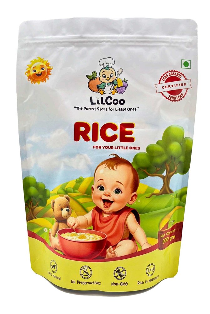 LilCoo Rice | Certified Arsenic-Free| Healthy weight gain for picky eaters| Boosts immunity| Rich in13 nutrients| Non-GMO| Aromatic & flavorful| Purest solid start for your lil one (900gm Regular)