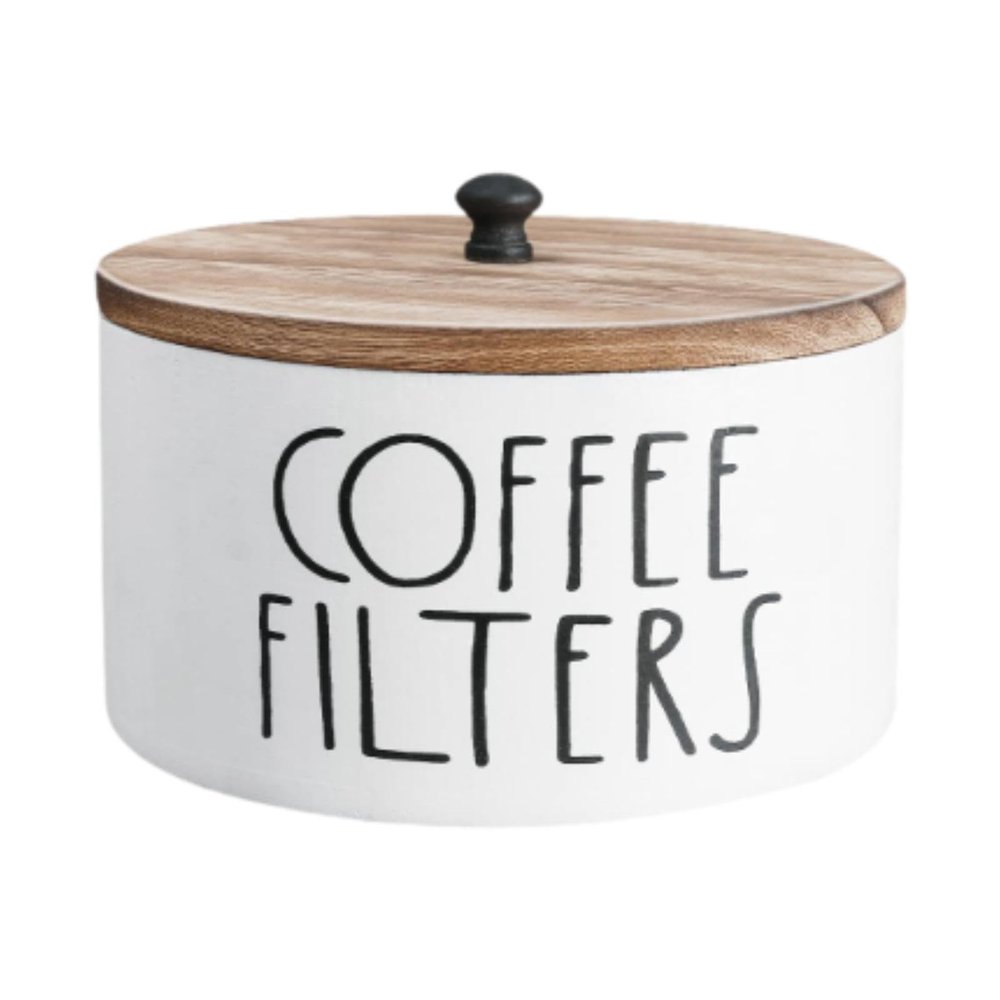 Fashion My Day Coffee Filter Holder Case Basket Storage Container for Office Dining Kitchen