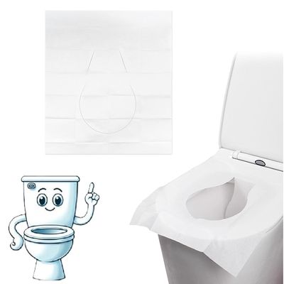 Clickswift Disposable Toilet Seat Covers Avoid Direct Contact with Unhygienic Toilet Seats. Easy to Carry, Waterproof, flushable paper Toilet Seat Cover White, Pack of 10Pcs (size:36x42.5cm)