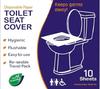 Clickswift Disposable Toilet Seat Covers Avoid Direct Contact with Unhygienic Toilet Seats. Easy to Carry, Waterproof, flushable paper Toilet Seat Cover White, Pack of 10Pcs (size:36x42.5cm) view 2