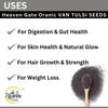 Heaven Gate Edible Van Tulsi Seeds (Vana Tulsi Beej, Mahabeera Seeds) | Sabja Seed | Nutritious Seeds for Wellness, Perfect for Detox Drinks, Herbal Remedies, and Enhancing Overall Health (250 GM) view 2