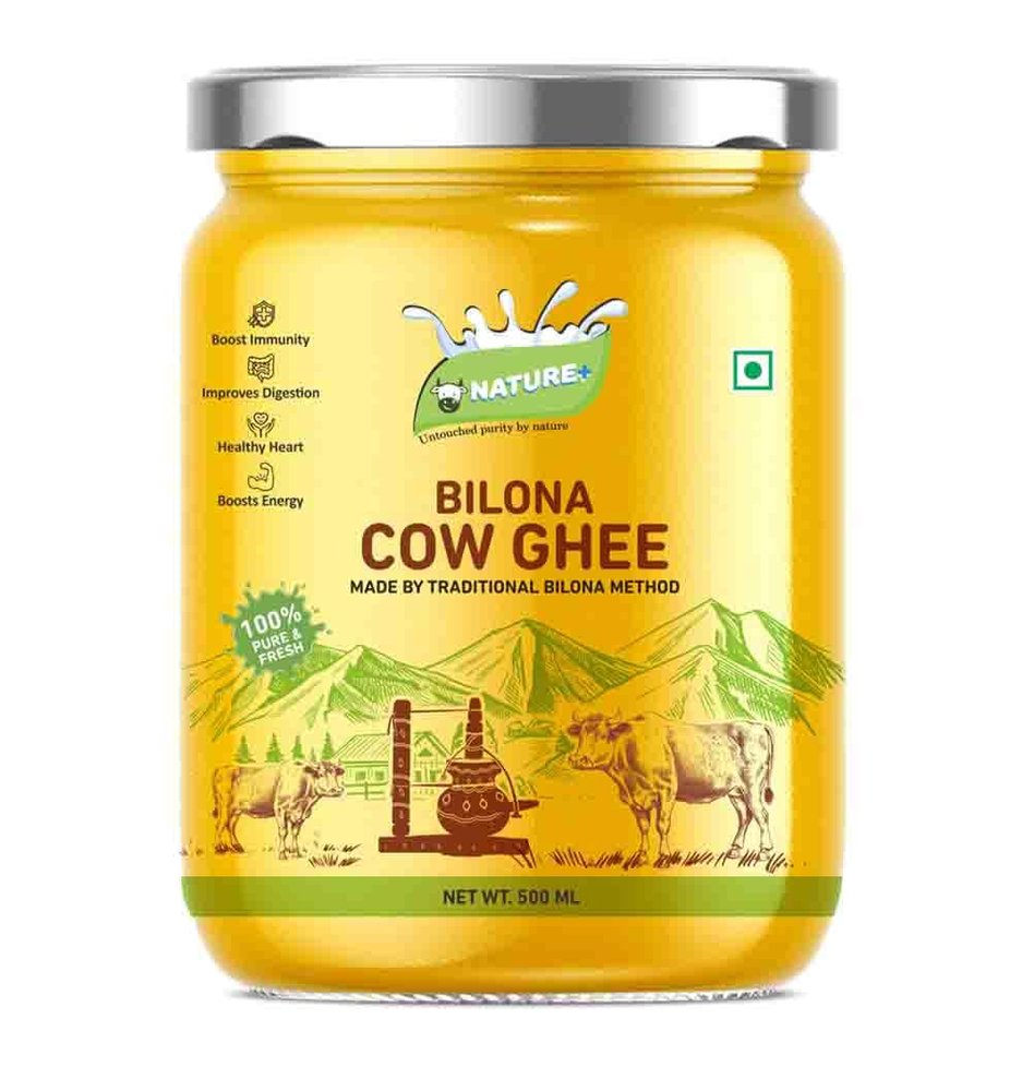 100% Pure Bilona Cow Ghee - Traditional A2 Ghee for Immunity, Digestion & Energy - Available in 500ml & 1000ml Bottles (500 ML)