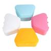 BAZPUR MART 4pcs Denture Cups Denture Bath Box FALSE Teeth Container Denture Brush Retainer Case for Denture Cleaning Store (Yellow+ Blue+ White+ Pink) view 1