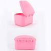 BAZPUR MART 4pcs Denture Cups Denture Bath Box FALSE Teeth Container Denture Brush Retainer Case for Denture Cleaning Store (Yellow+ Blue+ White+ Pink) view 3