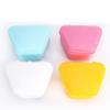 BAZPUR MART 4pcs Denture Cups Denture Bath Box FALSE Teeth Container Denture Brush Retainer Case for Denture Cleaning Store (Yellow+ Blue+ White+ Pink) view 4