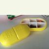 BAZPUR MART Portable Pill Organizer 6 Compartments Travel Pill Organizer Daily Pill Case Moisture Proof Small Pill Box (Light Yellow) view 3