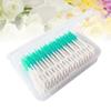 BAZPUR MART 160pcs Interdental Brush Toothpick Dental Tooth Flossing Head Oral Dental Hygiene Flosser Toothpick Cleaners Oral Dental Teeth Flossing Light Green view 2