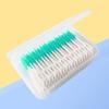 BAZPUR MART 160pcs Interdental Brush Toothpick Dental Tooth Flossing Head Oral Dental Hygiene Flosser Toothpick Cleaners Oral Dental Teeth Flossing Light Green view 4