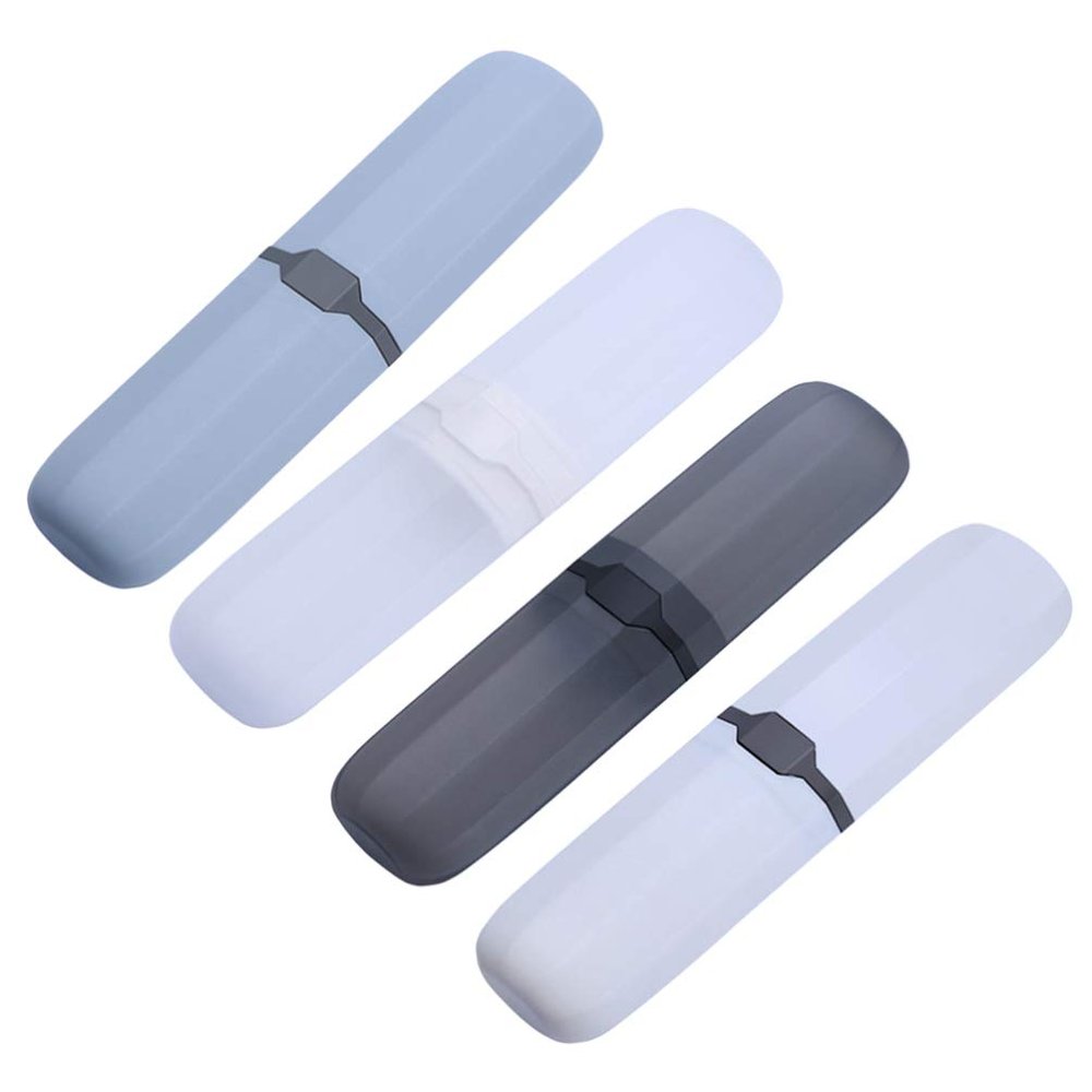 BAZPUR MART 4pcs Travel Toothbrush Case Portable Toothbrush Box Holder