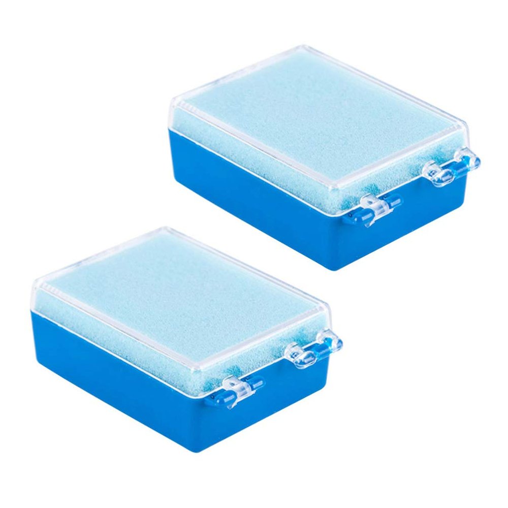 BAZPUR MART 15pcs Denture Case Denture Bath Box FALSE Teeth Storage Box Container Holder for Travel Retainer Cleaning (Blue)