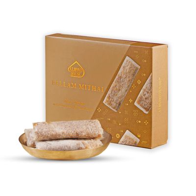 Almond House You are one of us | Premium Putharekulu | No Maida,No Sugar | Healthy Snacks | South Indian Sweets | Indian Traditional Sweets | 5 Pcs (Bellam Pootharekulu)