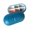 BAZPUR MART Portable Pill Organizer 6 Compartments Travel Pill Organizer Daily Pill Case Moisture Proof Small Pill Box (Dark Blue) view 1