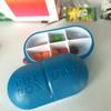 BAZPUR MART Portable Pill Organizer 6 Compartments Travel Pill Organizer Daily Pill Case Moisture Proof Small Pill Box (Dark Blue) view 2