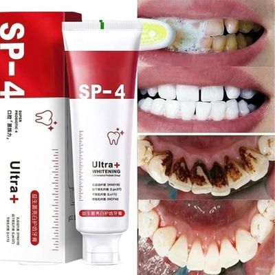 Belamon sp 4 Ultra Brightening Toothpaste Advanced Whitening Formula for Stain Removal and Enamel Protection (50gm Pack Of 1)