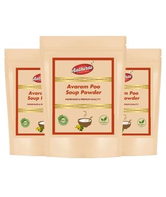 Aathirai Avaram Poo Soup Powder - 100 GMS | Blood Sugar Regulations | Digestive & Skin Health | Senna Flower Soup Powder | 100% Natural & Healthy Soup (100 Grams, Avaram Poo)