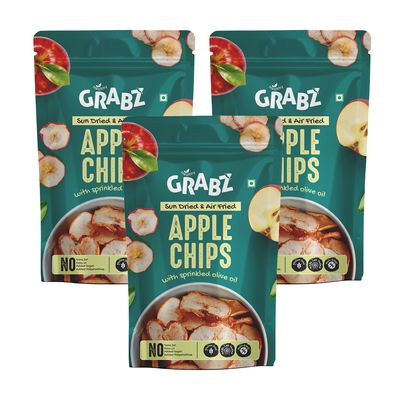 Healthy Apple Chips Oil free, Gluten-Free, No Added Sugar, Vegan Snack 20g in one pack (Pack of 3)