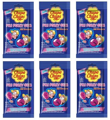 Chupa Chup Filli Folly Gum, Rasa Tutti Frutti Flavour Initially Cotton Candy Became Chewing Gum Each 11gm Pack Of 6