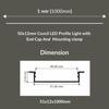Abaj Lighting (50x12mm) LED Strip Light 1Meter Aluminium Rectangular Conciled Profile Light Channels with Diffused Cover, End Caps and Mounting Clips Without LED Straight Linear - Pack of 3 view 2