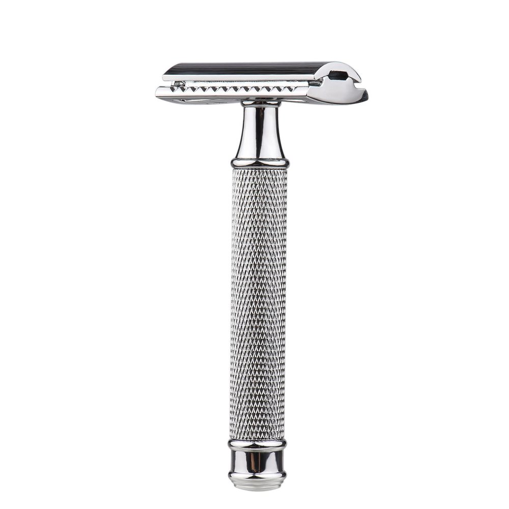 BAZPUR MART Edge Razor Stainless Steel Manual Shaving Razor Long Handle Traditional Razor