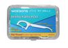 Watsons Flat Thread Dental Floss Picks, 50 Pieces, Curved Handle, for Extra Tight Teeth Gap view 1
