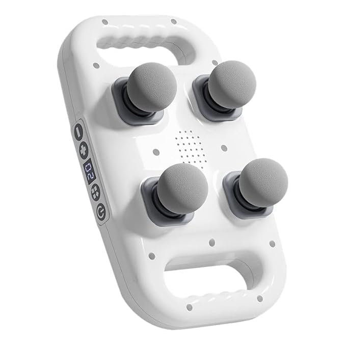 4 Heads Massage Gun Machine for Pain Relief with Percussion Massage Gun Massager for Back Pain Rechargeable Massager for Full Body including Neck Shoulders Calf Foot & Leg