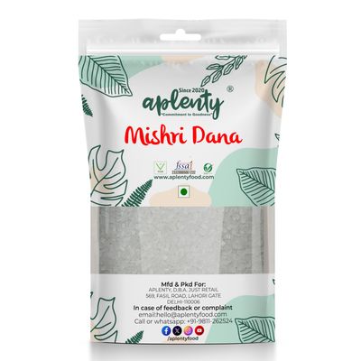 Aplenty Mishri Dana - Cutting Misri/Small Rock Sugar Crystal/Sugar Candy (400g)