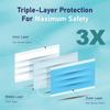 C-Cure 3 Ply Surgical Face Mask Pack of 200 IIR | Disposable Non Woven Breathable Face Mask with Nose Clip & Soft Earloop | Daily Use for Men Women Office Travel Pollution | Blue view 2