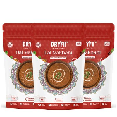 Dryfii Ready-to-Eat Instant Jain Dal Makhani | Pure Veg | Freeze Dried | No Onion, No Garlic | Rehydrated Weight 675 g