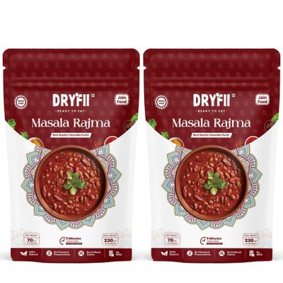 Dryfii Ready-to-Eat Instant Jain Masala Rajma| Pure Veg | Freeze Dried | No Onion, No Garlic | Rehydrated Weight 460 g