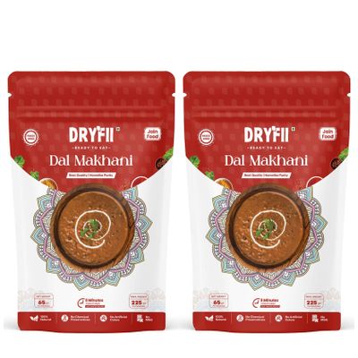 Dryfii Ready-to-Eat Instant Jain Dal Makhani | Pure Veg | Freeze Dried | No Onion, No Garlic | Rehydrated Weight450 g