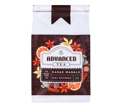Advanced Tea - Kadak Masala, Premium Masala Chai Blend with Exotic Spices, Ideal Balanced for a Strong, Flavorful Brew 200g