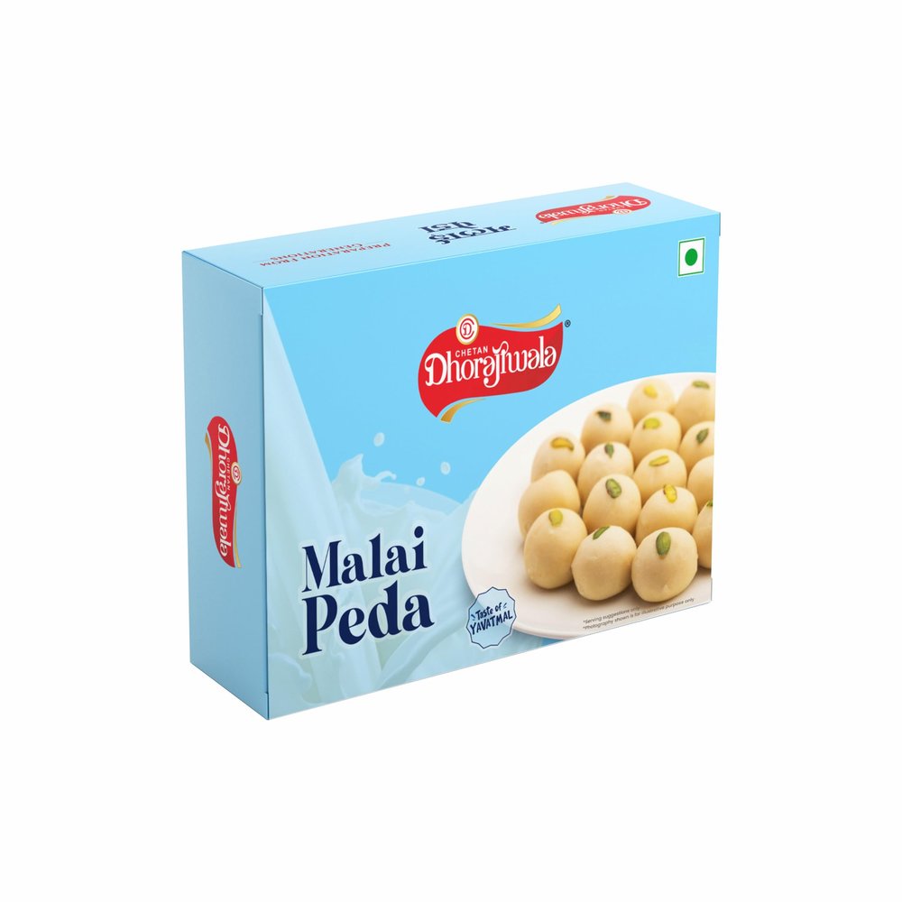 CHETAN DHORAJIWALA FOODS Malai Peda Traditional Indian Sweets | 250 G