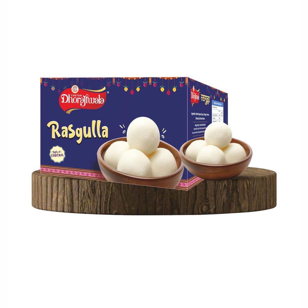 CHETAN DHORAJIWALA FOODS Rasgulla Traditional Indian Sweets | 500 G