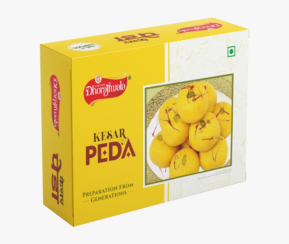 CHETAN DHORAJIWALA FOODS Kesar Peda Traditional Indian Sweets | 250 G
