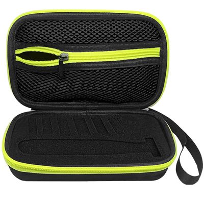 LinMei Storage Box Compatible with Philips Norelco OneBlade Trimmer QP2724/10 QP2520 QP2525 QP2530 QP2570 QP2620 QP2630 QP2834 Shaver Case Trimmer and Accessories Ideal for Travel (Black-Green)
