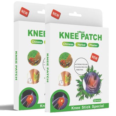 adbeni Knee Patches (12 Patches x 2) | Natural Herbal Formula for Joint & Muscle Support | Long-Lasting Comfort