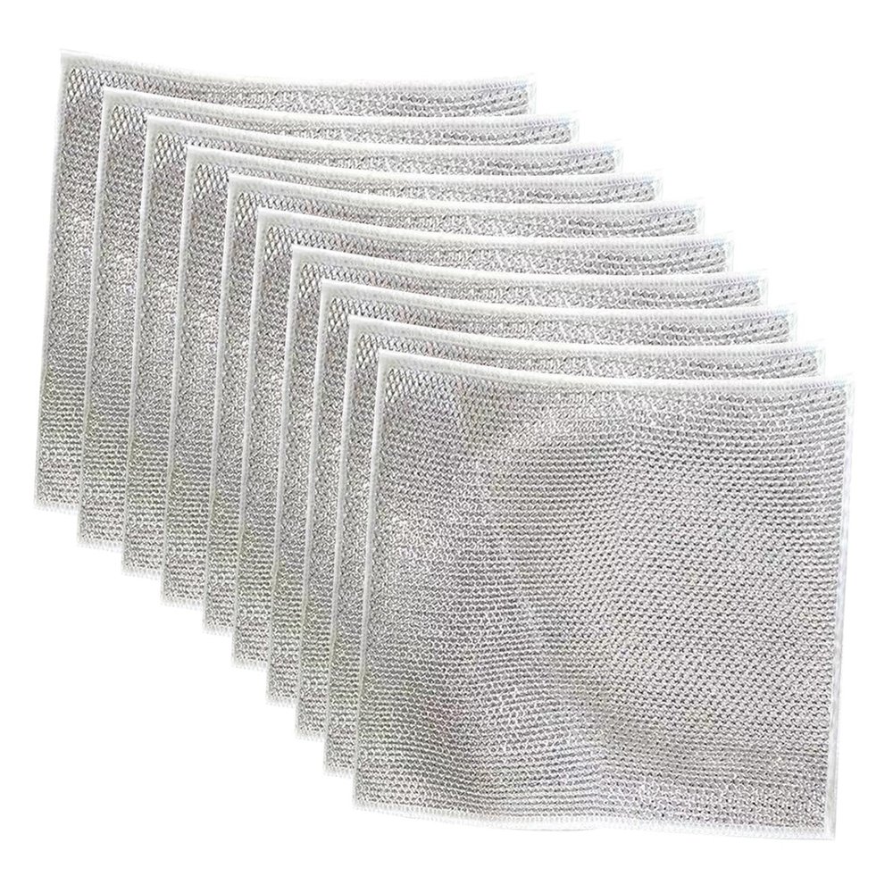 BNF Wire Dishwashing Rags Non Scratch Scouring Pad for Restaurant Home Bathrooms 10 Pieces | Home & Garden