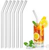 Bellemax Reusable Glass Straw Set 6,Ecofriendly Multiuse Drinking Straws, Cute Straws for Cocktails, Mocktails, Shakes & More Drinks (Transparent -06) view 1