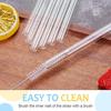 Bellemax Reusable Glass Straw Set 6,Ecofriendly Multiuse Drinking Straws, Cute Straws for Cocktails, Mocktails, Shakes & More Drinks (Transparent -06) view 2