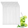 Bellemax Reusable Glass Straw Set 12,Ecofriendly Multiuse Drinking Straws, Cute Straws for Cocktails, Mocktails, Shakes & More Drinks (Transparent-12) view 1