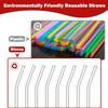 Bellemax Reusable Glass Straw Set 12,Ecofriendly Multiuse Drinking Straws, Cute Straws for Cocktails, Mocktails, Shakes & More Drinks (Transparent-12) view 4