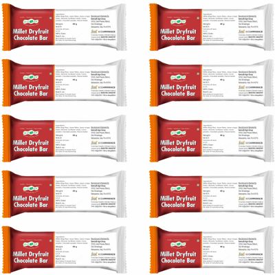 Gud2eat CHOCOLATE BAR - 10 Pack Combo | Ready to eat | Gluten free | tasty and delicious | 400g