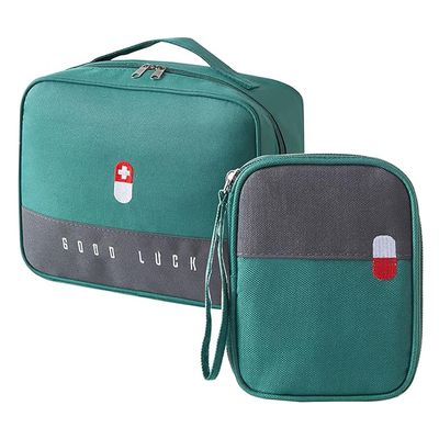 ARURA (LABEL) Empty First Aid Bags, Waterproof Medical Bag, Travel Medicine Bag, Medicine Storage Bag, First Aid Pouch, Medical Emergency Bag, for Travelling Camping Home Hiking (Small + Large)