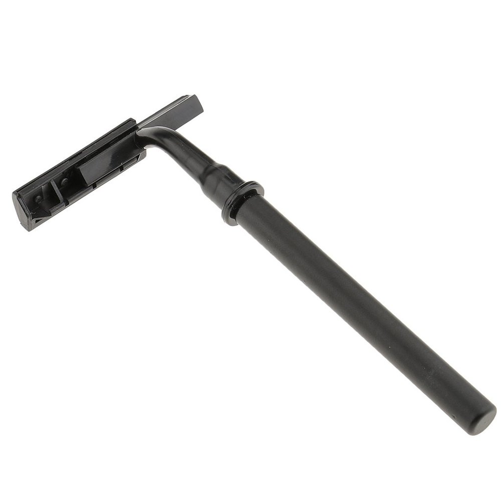 BAZPUR MART Men 4in1 Black Shave Stand + Shaving Brush + Bowl + Safety Shaver Travel Set