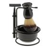 BAZPUR MART Men 4in1 Black Shave Stand + Shaving Brush + Bowl + Safety Shaver Travel Set view 2